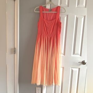 ASOS Coral to Peach Ombre Midi Dress